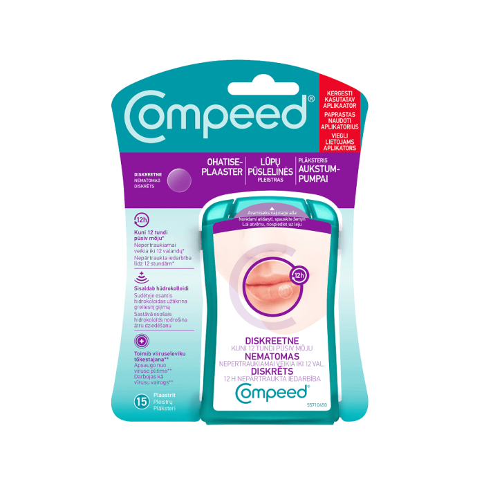 COMPEED nepastebimas lūpų pūslelinės pleistras N15