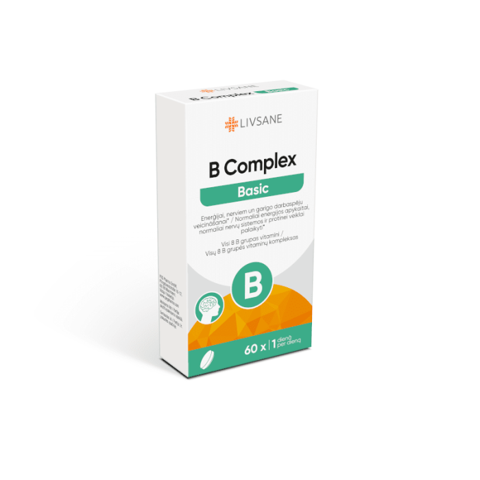 LIVSANE vitaminų B komplekso tabletės N60