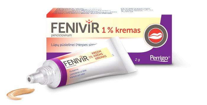 Fenivir 1% kremas, 2 g