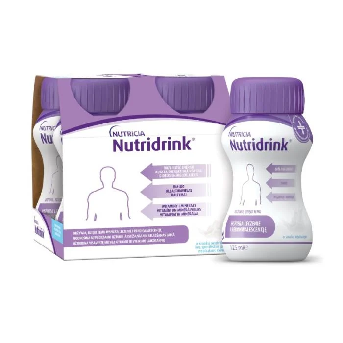 NUTRIDRINK compact neutralaus skonio, 4X125ML