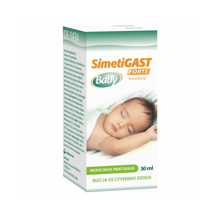 Simetigast Forte Baby aviečių skonio geriamieji lašai 30 ml