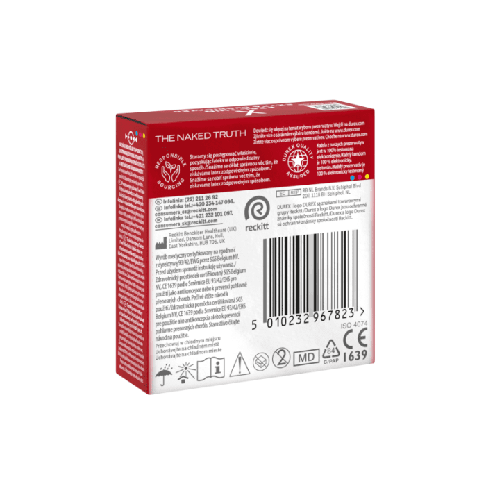 DUREX FEEL THIN EXTRA LUBRICATED prezervatyvai, 3 vnt.