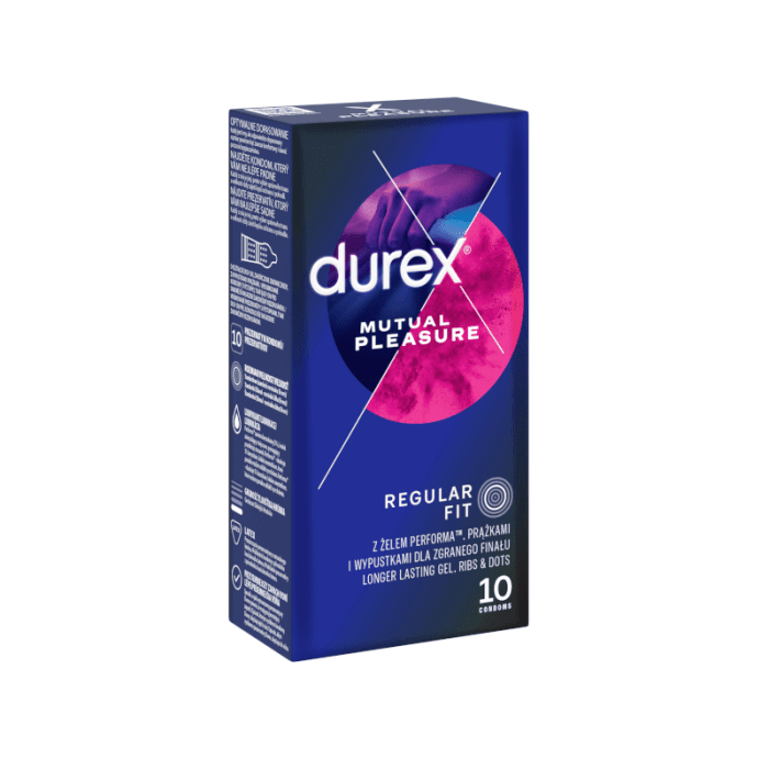 DUREX MUTUAL PLEASURE prezervatyvai, 10 vnt. 