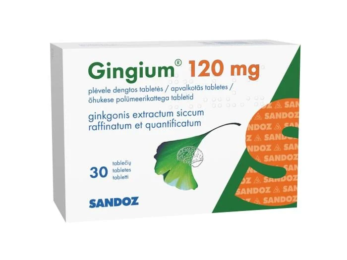 Gingium 120 mg plėvele dengtos tabletės N30