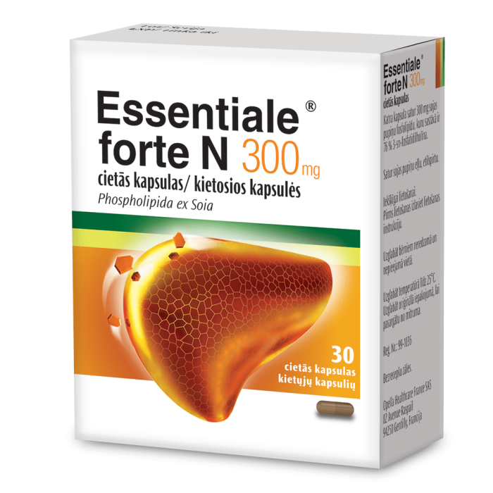 Essentiale forte N 300 mg kietosios kapsulės N30