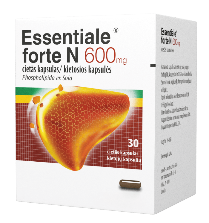 Essentiale forte N 600 mg kietosios kapsulės N30