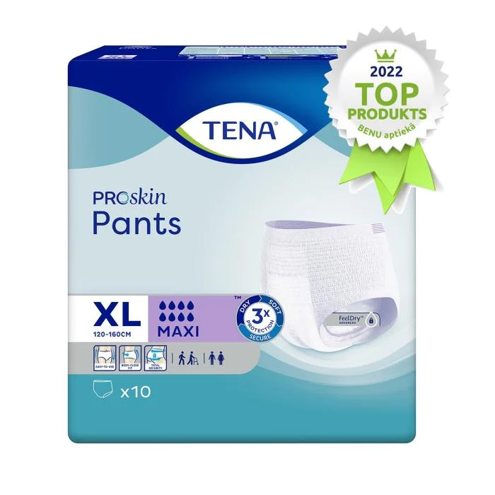 TENA Pants Maxi Sauskelnės-kelnaitės, XL, 10 vnt.