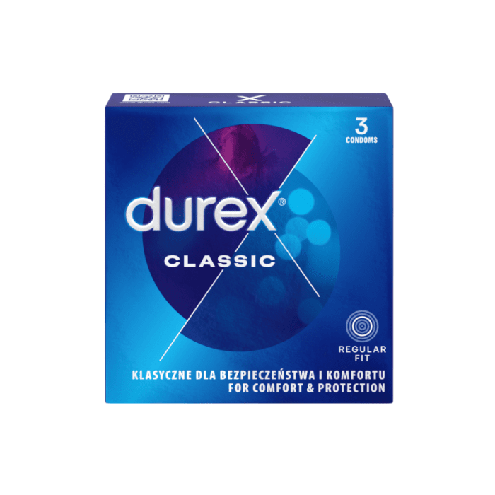 DUREX CLASSIC prezervatyvai, 3 vnt.