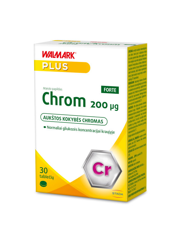 WALMARK Chrom Forte 200 µg tabletės N30