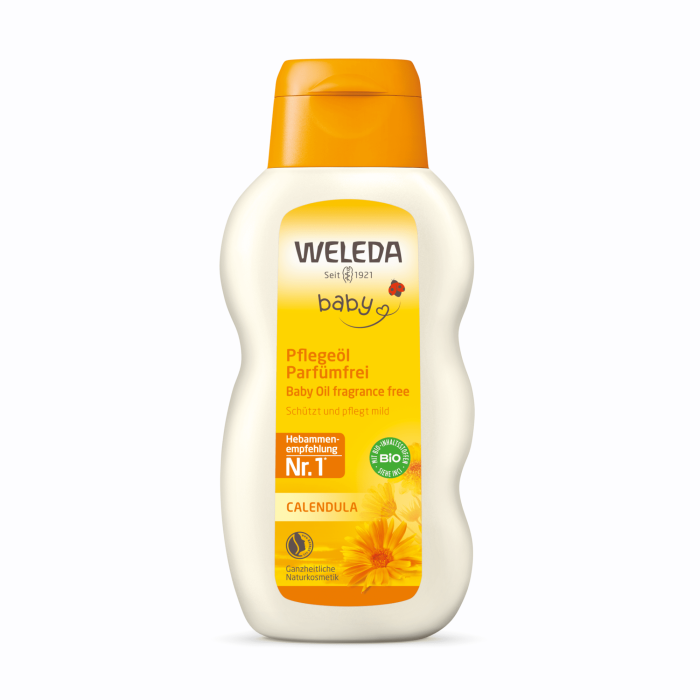 WELEDA vaikiškas bekvapis kūno aliejus su medetkų ekstraktu CALENDULA BABY 200 ml