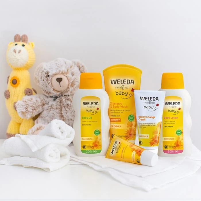 WELEDA vaikiškas bekvapis kūno aliejus su medetkų ekstraktu CALENDULA BABY 200 ml