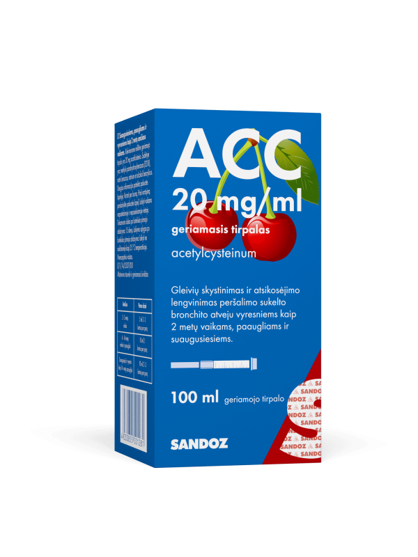 ACC 20 mg/ml geriamasis tirpalas 100 ml