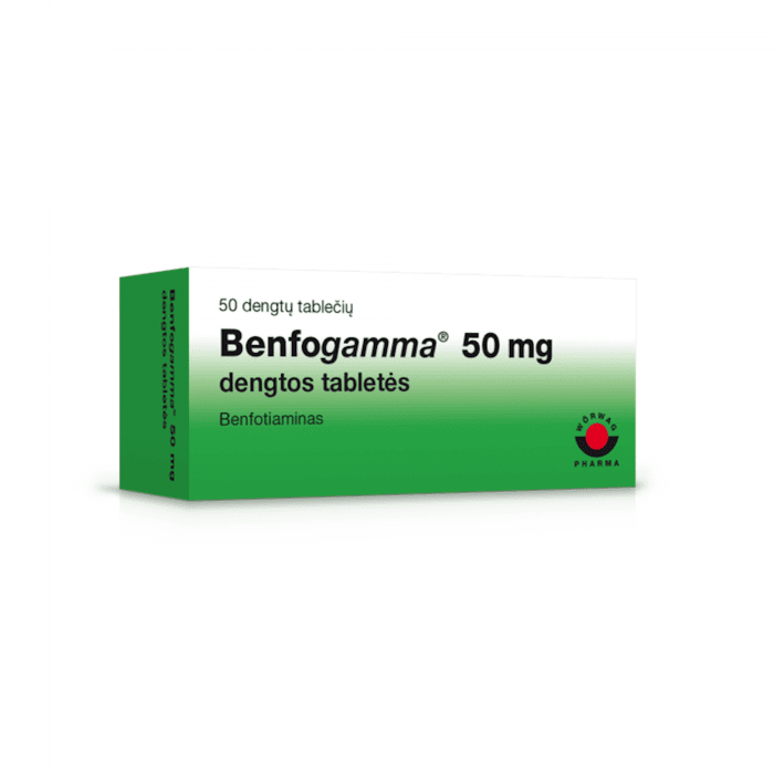 BENFOGAMMA 50 mg dengtos tabletės N50
