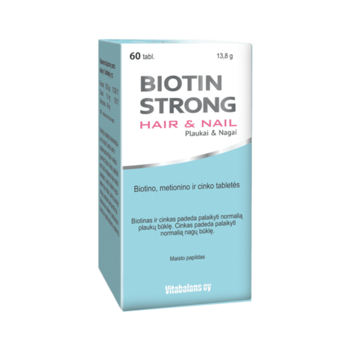 Biotin Strong Hair & Nail tabletės N60