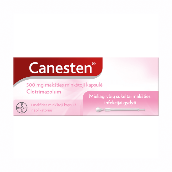 CANESTEN 500 mg makšties minkštoji kapsulė N1