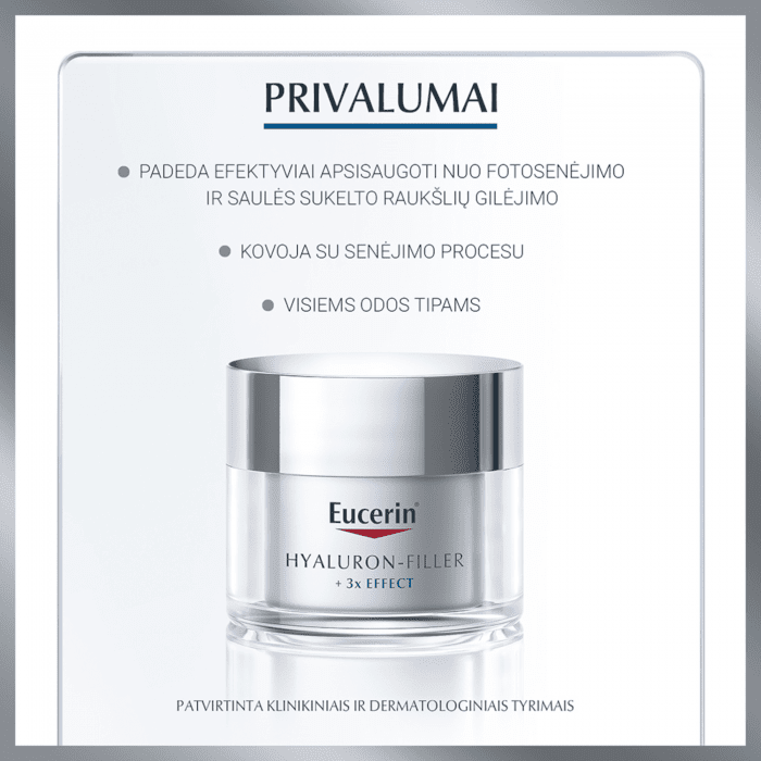 EUCERIN dieninis kremas nuo raukšlių HYALURON-FILLER SPF 30, 50 ml