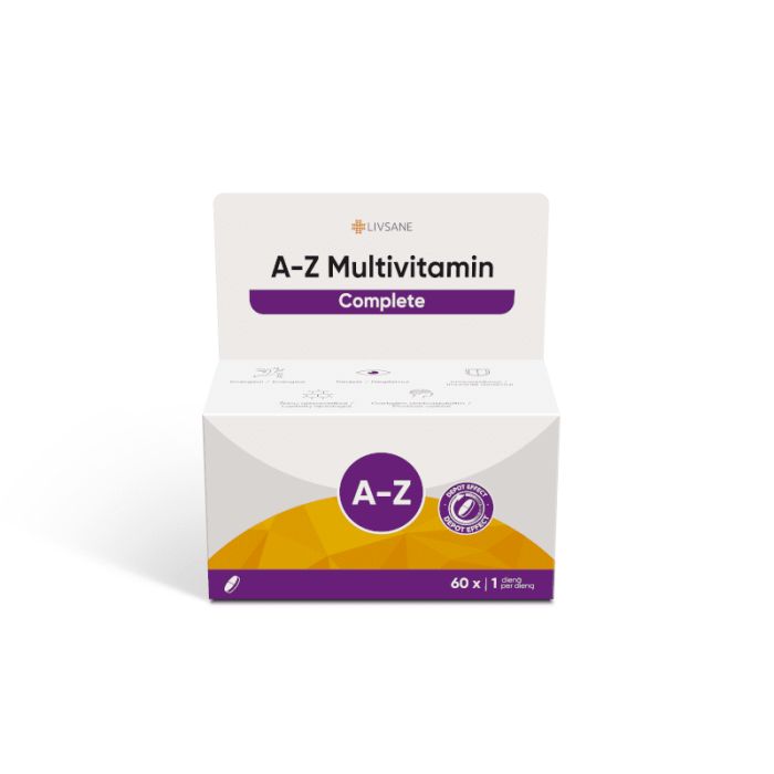 LIVSANE A-Z multivitaminų tabletės N60
