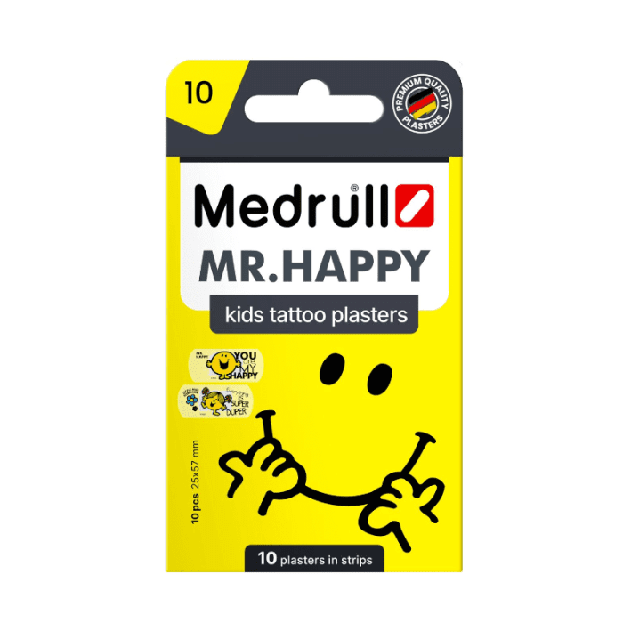 Medrull vaikiškas pleistras Mr. Happy N10 
