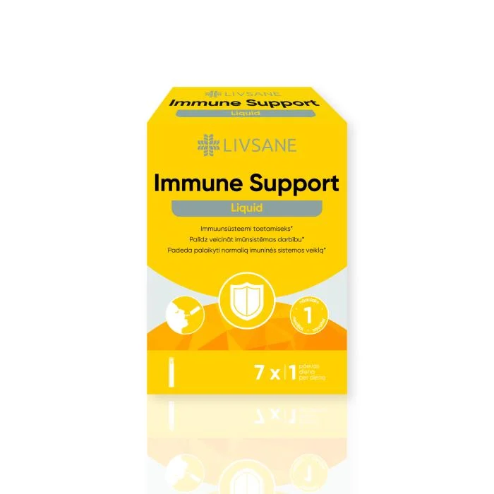 LIVSANE imuniteto stiprinimo apelsinų skonio ampulės 25 ml, N7