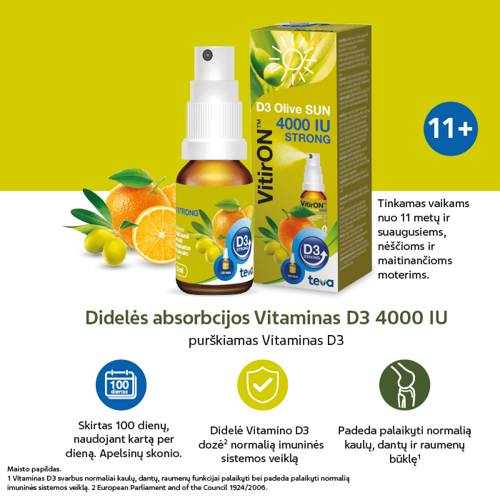 VitirON D3 Olive Sun 4000IU purškalas 10 ml
