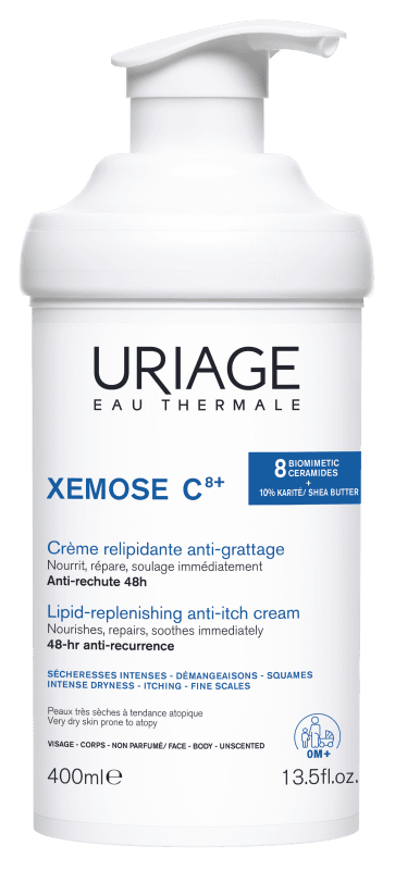 URIAGE, XEMOSE C8+ universalus minkštinamasis kremas su doz., 400ml