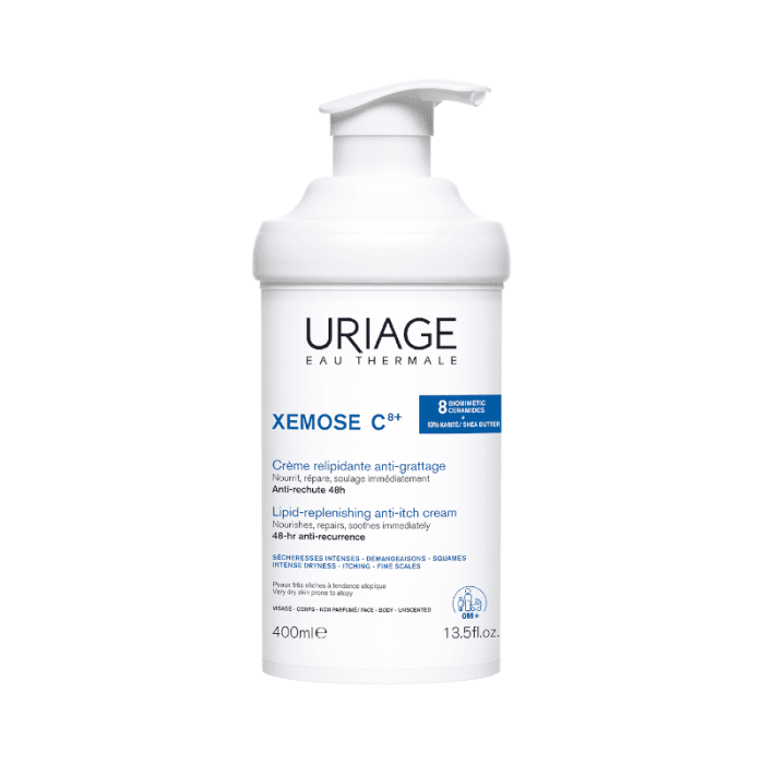 URIAGE, XEMOSE C8+ universalus minkštinamasis kremas su doz., 400ml