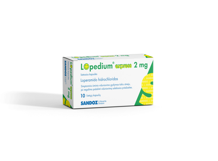 Lopedium express 2 mg kietosios kapsulės N10