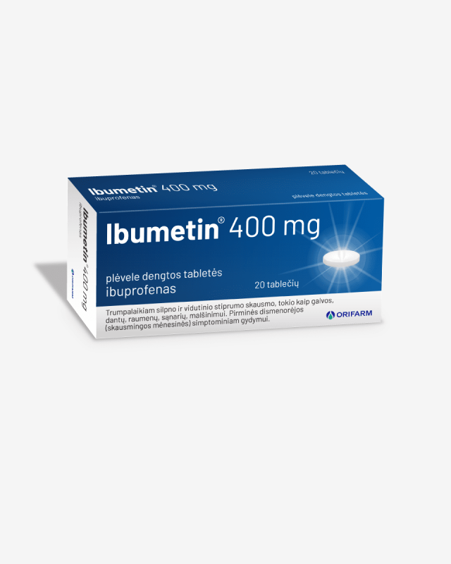 IBUMETIN 400 mg plėvele dengtos tabletės N20