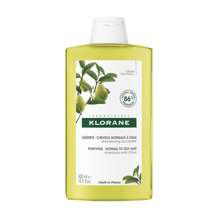 KLORANE šampūnas normaliems - riebiems plaukams su citrusų ekstraktu Citrus 400 ml