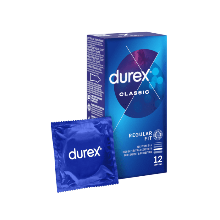 DUREX CLASSIC prezervatyvai, 12 vnt.