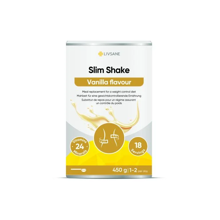 LIVSANE vanilės skonio baltyminis kokteilis milteliais 450 g