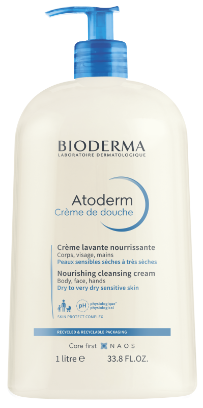BIODERMA maitinamasis kreminis prausiklis sausai odai ATODERM CREME DE DOUCHE, 1 l