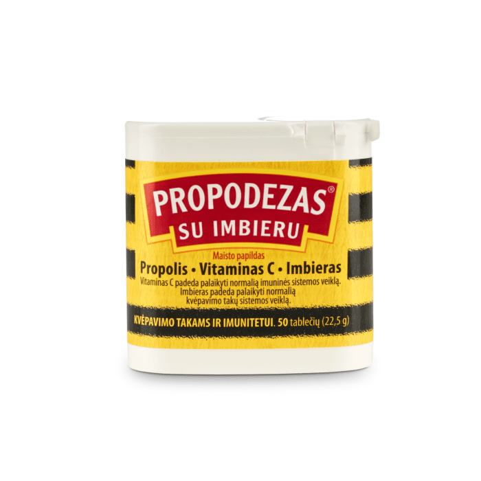 PROPODEZAS su imbieru, tabletės N50