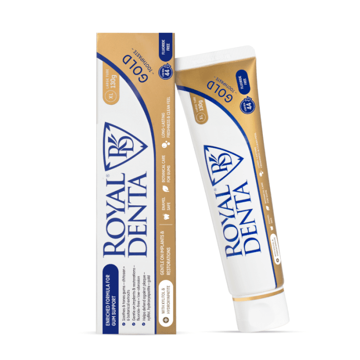 ROYAL DENTA dantų pasta su auksu GOLD 130 g