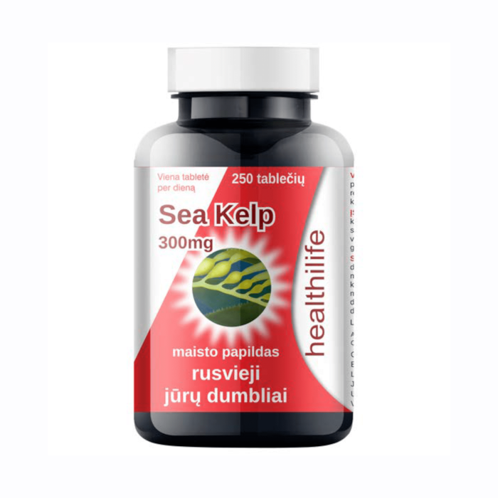 LIFEPLAN Rusvųjų jūrų dumblių 300 mg tabletės, N250