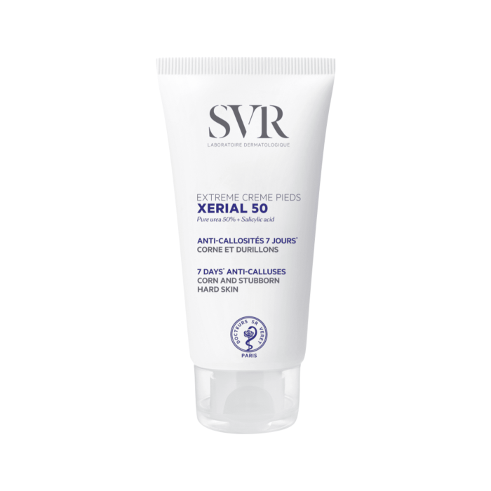 SVR kojų kremas su šlapalu itin kietų pėdų su nuospaudomis priežiūrai XERIAL 50 EXTREME CREME PIEDS, 50 ml