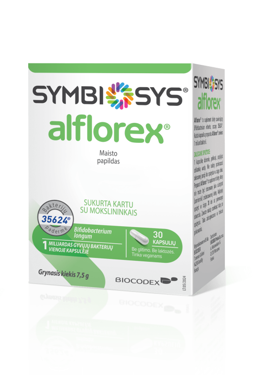 SYMBIOSYS ALFLOREX kietosios kapsulės, N30 