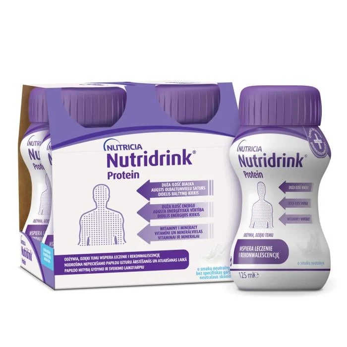 NUTRIDRINK Protein neutralaus skonio, 4X125ML
