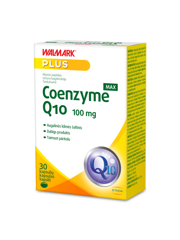 WALMARK Coenzyme Q10 MAX 100 mg kapsulės N30