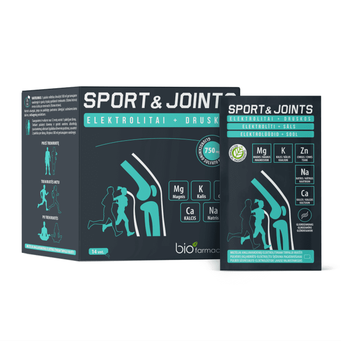 BIOFARMACIJA SPORT&JOINTS bioMagnis+bioKalis milteliai, N14