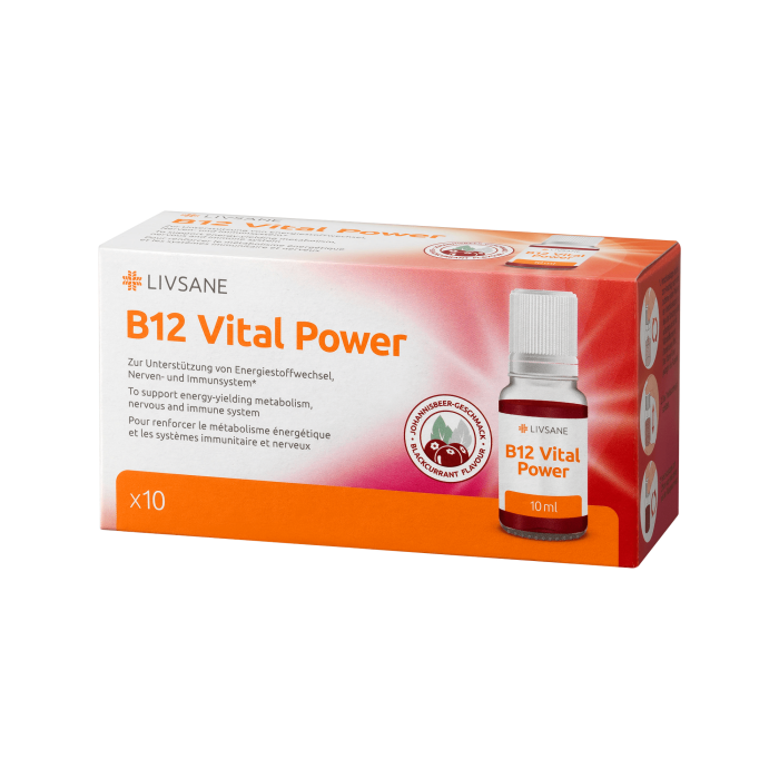 LIVSANE B12 Vital Power geriamasis tirpalas 10 ml, N10