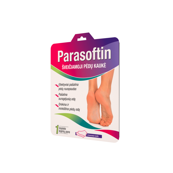 PARASOFTIN šveičiamoji pėdų kaukė, 1 pora
