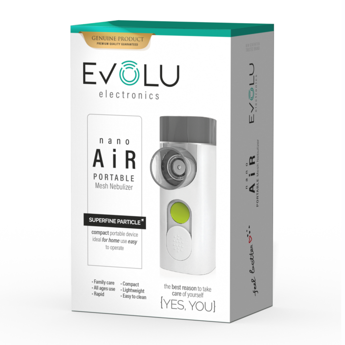 EVOLU NANO AIR nešiojamas inhaliatorius, purkštuvas - nebulaizeris