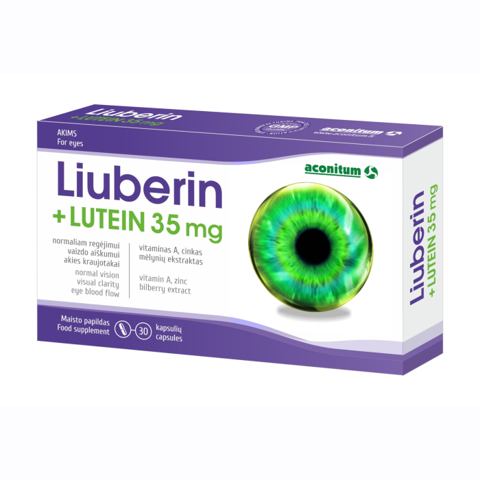 Liuberin + Lutein 35 mg kapsulės N30