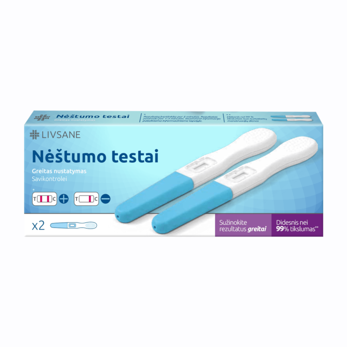 LIVSANE greiti testai nėštumui nustatyti, kasetės N2