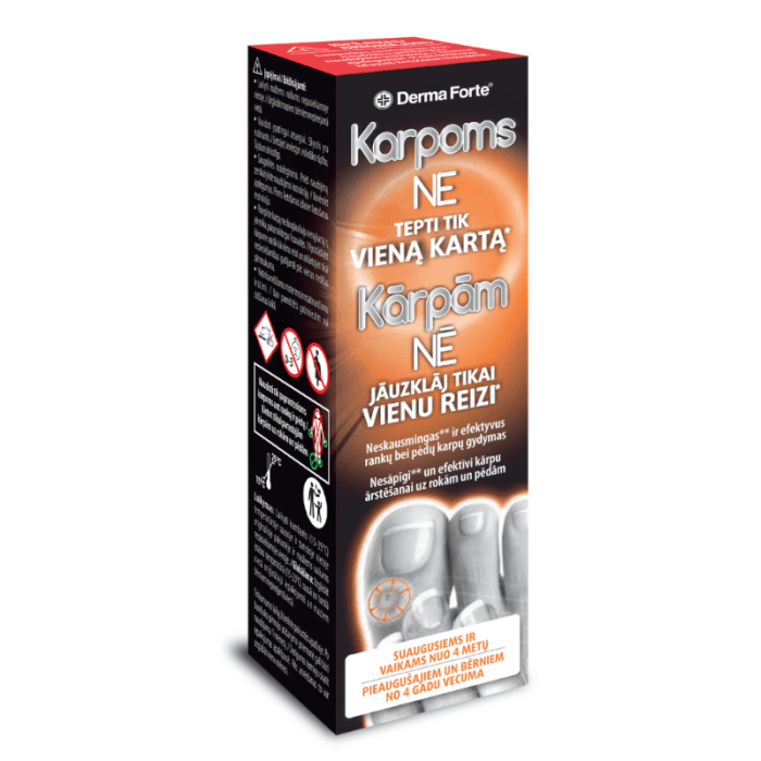 DERMA FORTE priemonė karpoms šalinti KARPOMS NE 2 ml