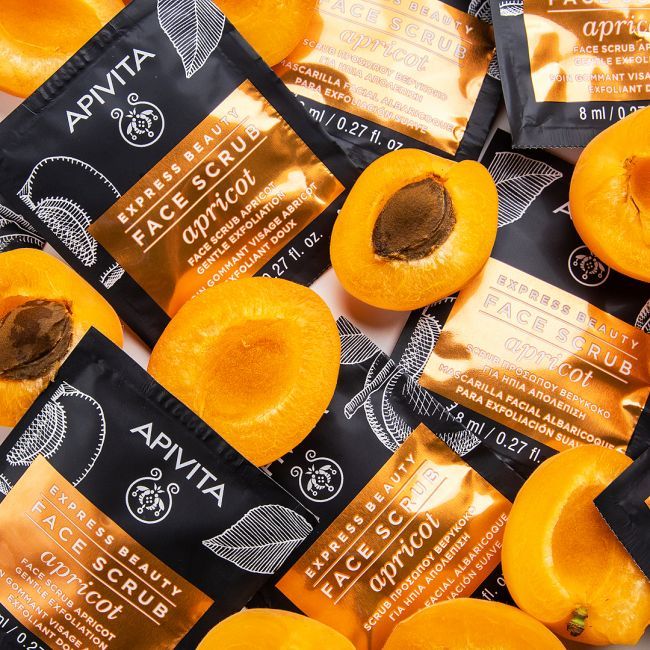 APIVITA veido šveitiklis su abrikosais EXPRESS BEAUTY 2 x 8ml