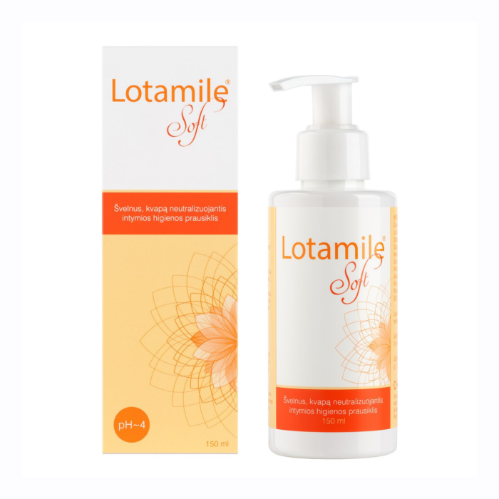 Lotamile Soft švelnus, kvapą neutralizuojantis intymios higienos prausiklis moterims 150 ml