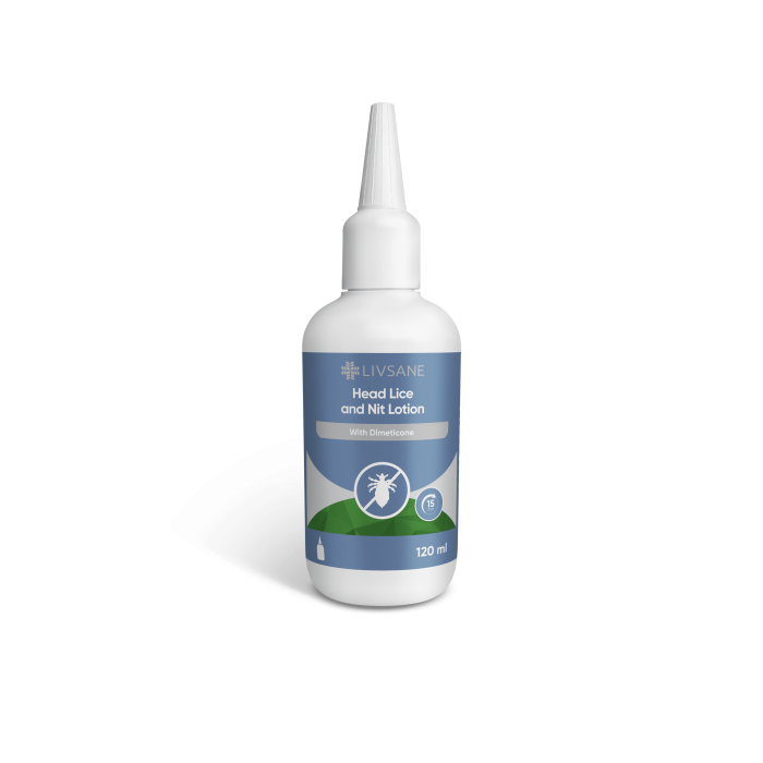 LIVSANE losjonas nuo utėlių ir glindų 120 ml