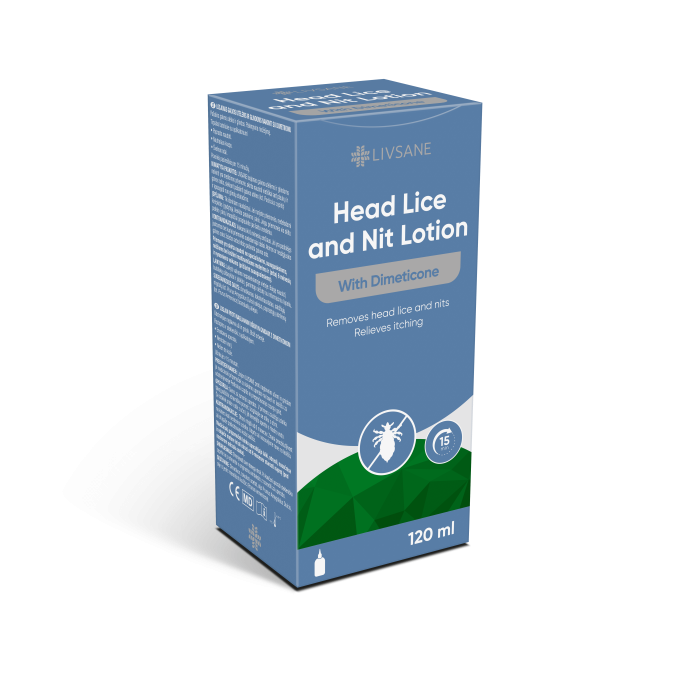 LIVSANE losjonas nuo utėlių ir glindų 120 ml